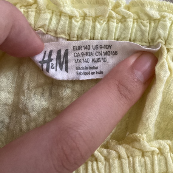 H&M yellow cotton blouse for girls - Picture 2 of 4